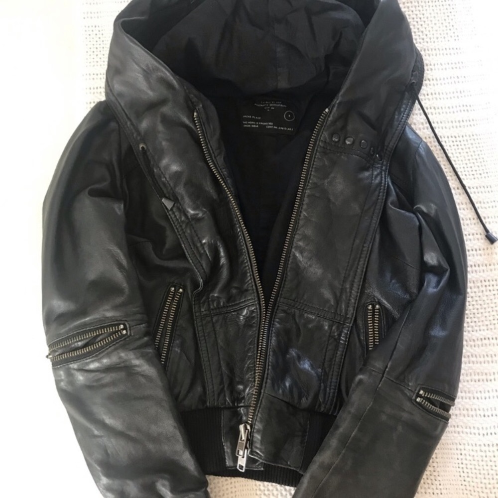 All saints leather jacket